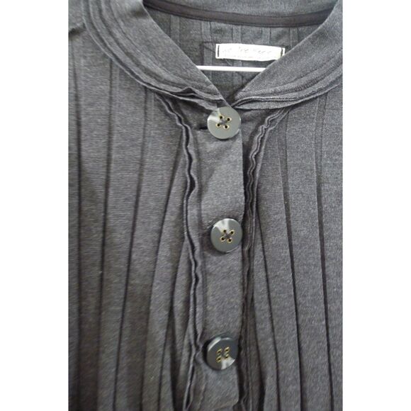 Free People We The Free Long Sleeve Henley - Gray M - Picture 6 of 8